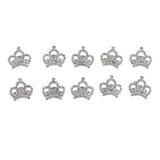 Maxbell 6x10pcs Crystal Diamante Crown Embellishments DIY Accessories 23x23mm