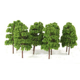 Maxbell 2x20Pcs Model Abies Holophylla Tress Train Railroad Scenery 1:150 Light Green