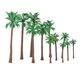 Maxbell 6x12pcs Layout Model Train Palm Trees Scale HO O N 6-11cm Model Scenery