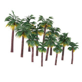 Maxbell 10x12pcs Layout Model Train Palm Trees Rain Forest Scale 1:65-1:150