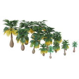 Maxbell 3x15pcs Layout Model Train Palm Trees Rain Forest Scale 1: 100-1:300