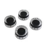 Maxbell 3x4pcs Speed Dial Knobs for   Epiphone Style Electric Guitars Black/White