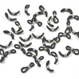 Maxbell 4x25 Pcs Eyeglasses Chain Holder Ends Black