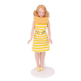 Maxbell 10x12th Dollhouse Miniature Porcelain Doll Lady in Striped Dress
