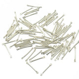 Maxbell 4x100pcs Silver Plated Metal Bar Connector Jewelry Findings