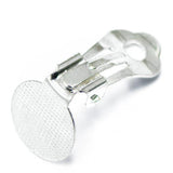 Maxbell 3x12Pcs Clip On Earring with Pad for Gluing Findings Jewelry Making Silver