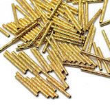 Maxbell 3x50pcs Gold Engraved Pattern Tube Noodle Beads Jewelry Making