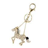 Maxbell 2xCreative Crystal Horse Charm Pendant Key Ring Keychain