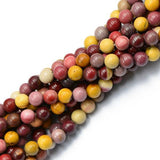 Maxbell 5x8 mm Natural Mookaite Gemstone Jewelry Making Loose Spacer Beads 15'' Round