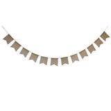 Maxbell 2x3Yards Vintage Blank Hessian Burlap Bunting Banner Wedding Party Banner