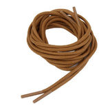 Maxbell 3x3mm Waxed Cotton Round Shoelaces Brown Laces Brogues Shoes 100cm
