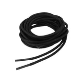 Maxbell 4x3mm Waxed Cotton Round Shoelaces Black Cord Laces Brogues Shoes 80cm