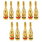 Maxbell 3x10x Gold plated Musical Speaker Cable Wire Screw Banana Plug Connector 4MM