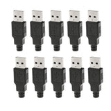 Maxbell 20x10pcs USB Type-A 4-pin Male Plug Socket Connector Adapter Jack Plastic Cover