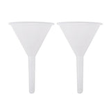 Maxbell 4x2pcs 60mm Plastic Long Stem Funnel for Kitchen Laboratory Liquid Transfer
