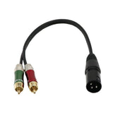 Maxbell 4xXLR Male to 2 x RCA Male Audio Cable 0.3m