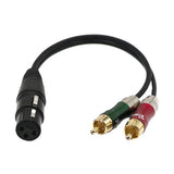 Maxbell 6x1 XLR Female to 2 RCA Male Stereo Plug Adapter Cable