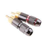 Maxbell 4xRCA Phono Male Plug Solder Connector Adapter Terminal AV
