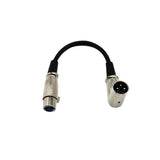 Maxbell 4x1ft XLR Female to Right-Angle Male Microphone Audio Extension Cable