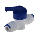 Maxbell 2xInline Tap 1/4"OD POM Ball Valve Quick Connect Switch for Water Purifier