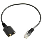 Maxbell 20xDual 3.5mm Female to RJ9 Jack Adapter Convertor Headset Telephone Use Cable