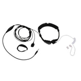Maxbell 2x3.5mm Throat Viberate Mic Adjustable Neckband Headphone for Phones/Gaming