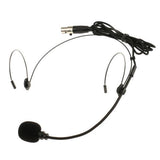 Maxbell 3xDouble Ear Hook Wired Headset Headworn Microphone Black XLR 3Pin