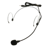 Maxbell 5xDouble Ear Hook Wired Headset Headworn Microphone Black 3.5mm Straight Angle