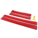 Maxbell 2x4PCS Carbon Fiber Car Door Sill Scuff Plate Cover Anti Scratch Sticker Red