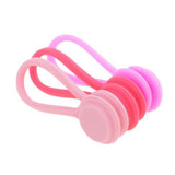 Maxbell 2x3Pieces Magnetic Earphone Cable Winders Wrap Corder Organzier String Tidy B