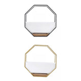 Maxbell 2x Tabletop Ceramic Indoor Plant Pot on Octagonal Rack Succulent Planter