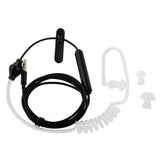 Maxbell 2x3.5mm In Ear Air Tube Anti-radiation Earphone Microphone Headphone Black
