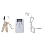 Maxbell 5xPortable Mini FM Pocket Radio with Digital LED Display with Earphone  white