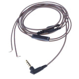 Maxbell 4x3.5mm DIY Earphone Audio Cable with Mic Repair Headphone Wire Semi Clear