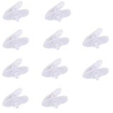 Maxbell 2x10 Pieces Lavalier Mic Earphone Headset tidy line Cable collar clip White