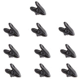 Maxbell 10x10 Pieces Lavalier Mic Earphone Headset tidy line Cable collar clip Black