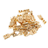 Maxbell 2x25 Pieces Brass Crimp Terminal Cable Locking Female Spade Connector 9.5mm