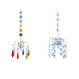 Maxbell 2 Pieces Crystals Ball Prisms  Hanging Ornament Rainbow Maker for Garden