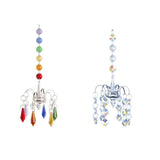 Maxbell 2 Pieces Crystals Ball Prisms  Hanging Ornament Rainbow Maker for Garden