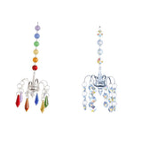 Maxbell 2 Pieces Crystals Ball Prisms  Hanging Ornament Rainbow Maker for Garden