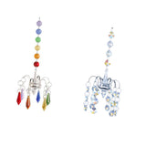 Maxbell 2 Pieces Crystals Ball Prisms  Hanging Ornament Rainbow Maker for Garden