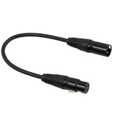 Maxbell 3xMicrophone Lead / Mic Cable / XLR Patch Lead Male to Female Plugs 1ft Black