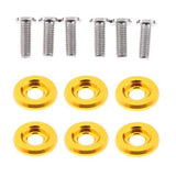Maxbell 2x6 Set M6x18mm Aluminium License Plate Frame Bumper Fender Bolt Screw Gold