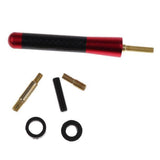 Maxbell 2x8cm Carbon Fiber Style Universal Car Stubby Antenna Decoration+Screw Red