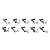 Maxbell 10x10 Pieces Ring-type Lapel / Lavalier Microphone Tie Metal Clip Holder 9mm