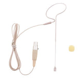 Maxbell 3xEar Hook Wired Wear Headset Microphone Beige XLR 3Pin