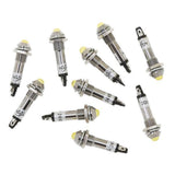 Maxbell 2x10pcs 8mm 24V Yellow LED Metal Indicator Light XD8-2