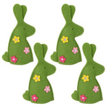 Maxbell 2x4pcs Cute Rabbit Design Easter Egg Covers Holder Decoration Ornament Green