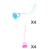 Maxbell 8 Pieces Infant Baby Doll Plastic Pacifier for   Doll Nursery Room