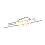 Maxbell 2xDetachable Shoe Strap Crystal Chain for Holding Loose Shoe High Heels Silver